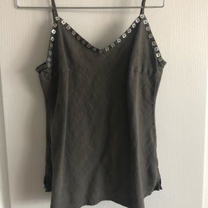 Beaded Linen Tank